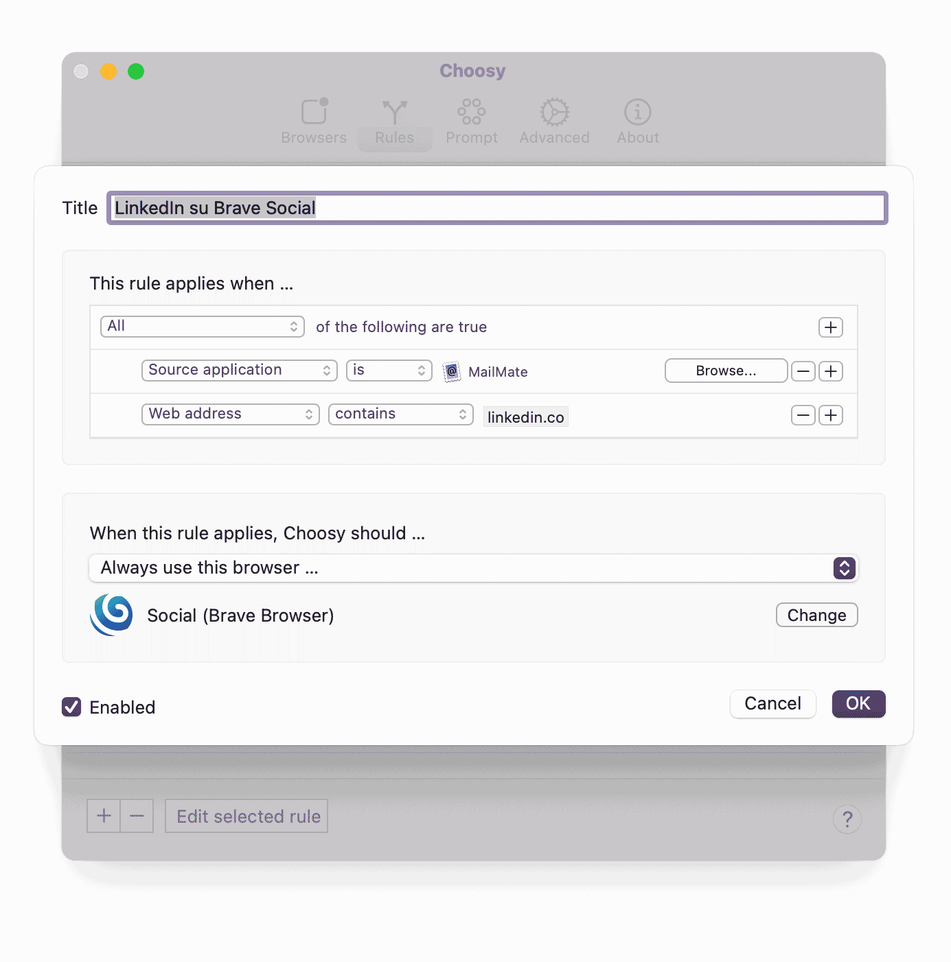 App Choosy per Mac