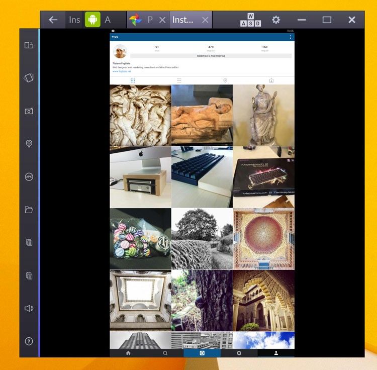 Instagram installato su pc